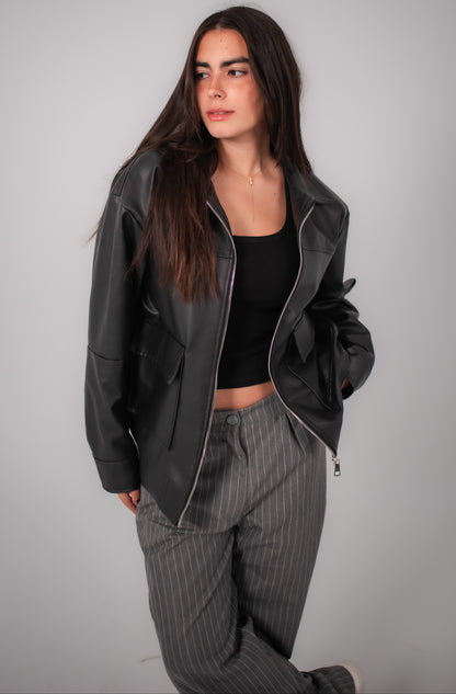 Black Leather Jacket.